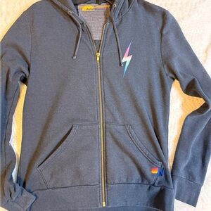 Aviator Nation Gradient Bolt full zip hoodie